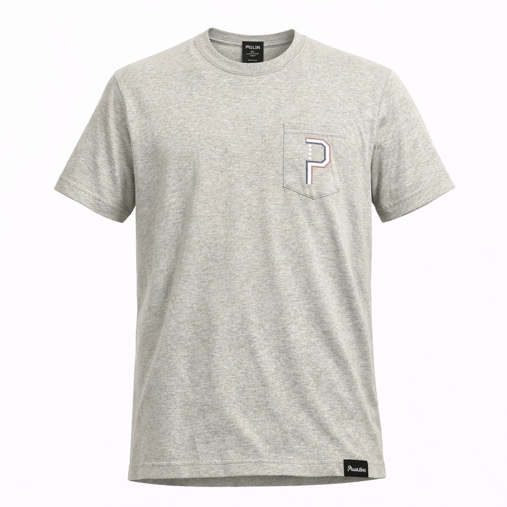 Primitive Men’s Skateboarding Apparel Heather Grey USA Flag Pocket Tee Size L‌‌